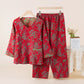 Rose Jacquard Cotton Gauze Sleepwear Set