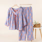 Oriental Lily Cotton Gauze Sleepwear Set