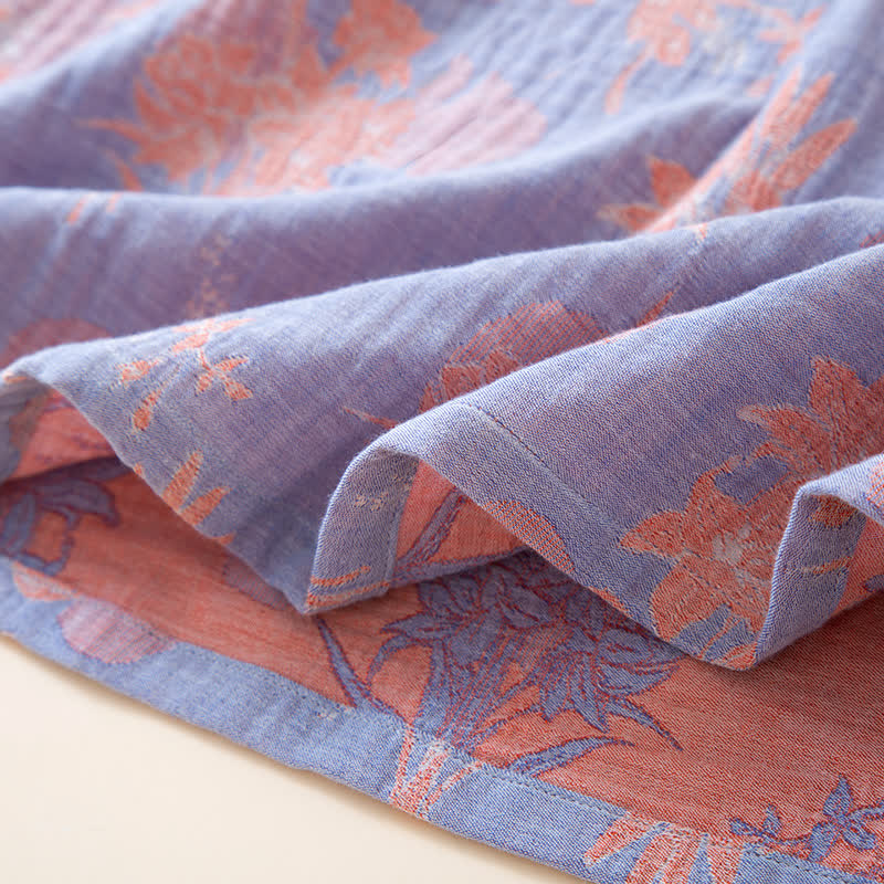 Oriental Lily Cotton Gauze Sleepwear Set