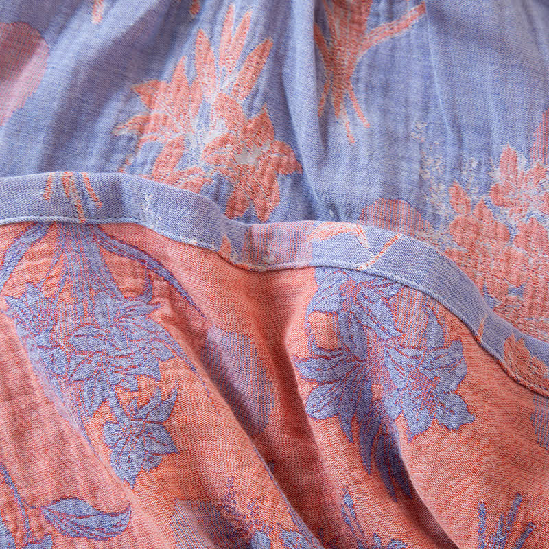 Oriental Lily Cotton Gauze Sleepwear Set