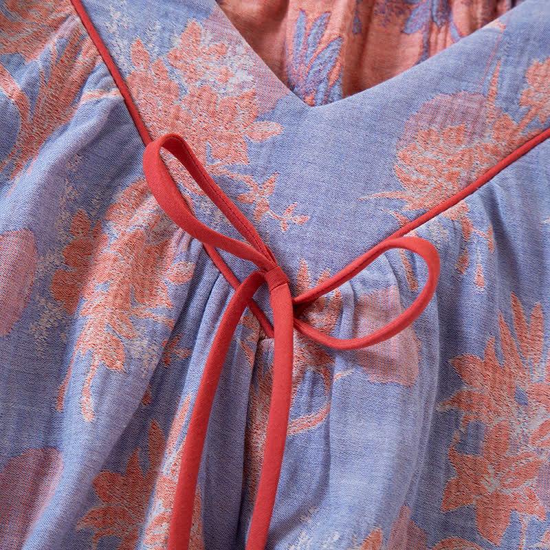 Oriental Lily Cotton Gauze Sleepwear Set