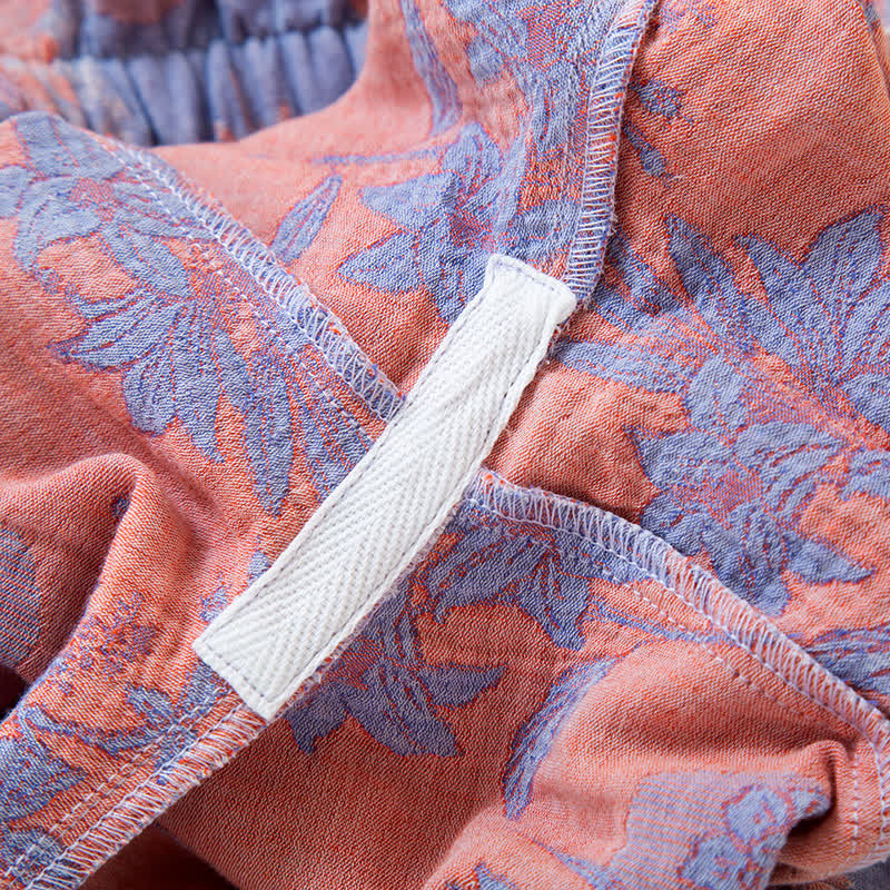 Oriental Lily Cotton Gauze Sleepwear Set