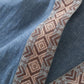 Solid Kimono Pajama with Geometric Collar
