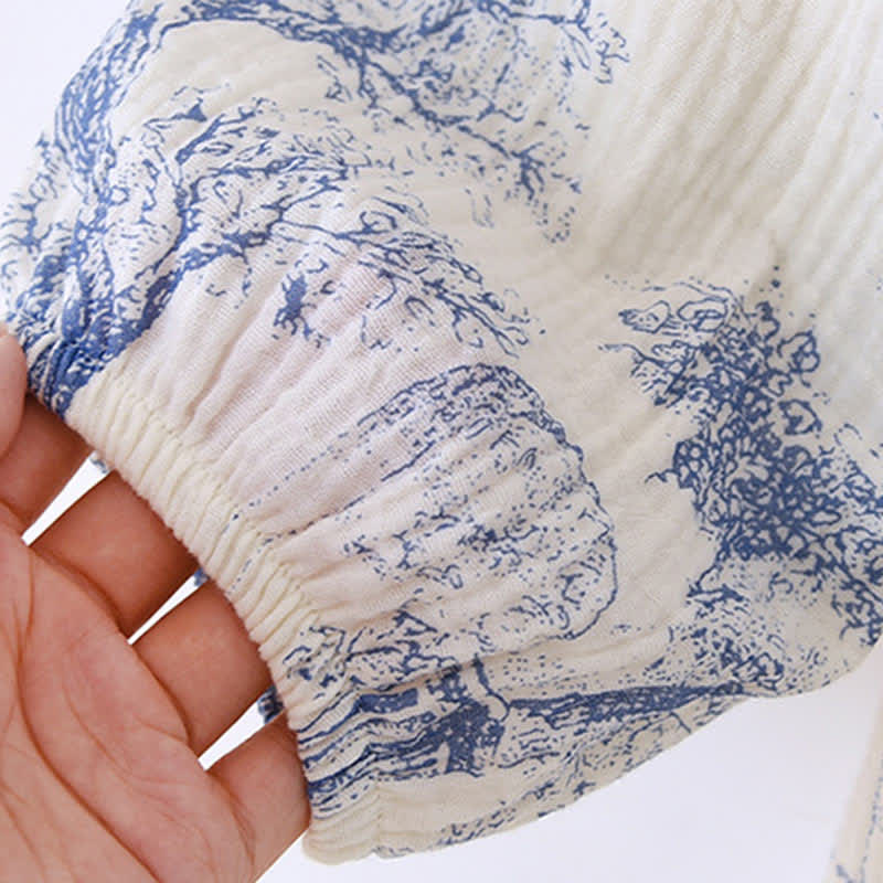 Toile Print Cotton Gauze Nightdress - image 7