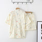 Floral Cotton Gauze Kimono Loungewear Robe