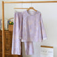 Oriental Hostas Jacquard Cotton Sleepwear Set