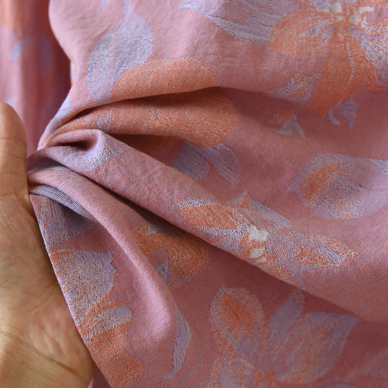 Oriental Hostas Jacquard Cotton Sleepwear Set