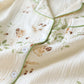 Butterfly Leaf Print Cotton Pajama Set