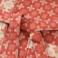 Unisex Red Geometric Cotton Kimono Loungewear