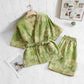 Unisex Hibiscus Cotton Kimono Loungewear Set