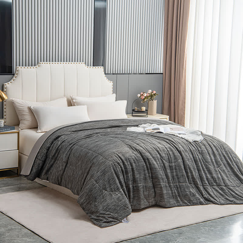 Grey Blue Double-sided Cooling Quilt