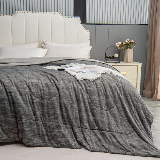 Grey Blue Double-sided Cooling Quilt