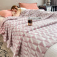 Geometric Triangle Print Cotton Muslin Quilt