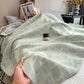 Square Stripe Print Cotton Muslin Quilt