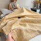 Square Stripe Print Cotton Muslin Quilt