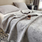Floral Leaf Print Cotton Muslin Quilt
