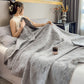Floral Leaf Print Cotton Muslin Quilt