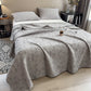 Floral Leaf Print Cotton Muslin Quilt