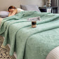 Floral Leaf Print Cotton Muslin Quilt