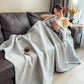 Minimalist Stripe Print Cotton Muslin Quilt