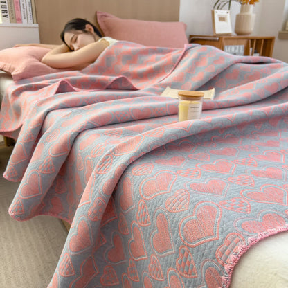 Love Print Pure Cotton Muslin Quilt