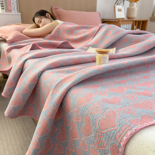 Love Print Pure Cotton Muslin Quilt