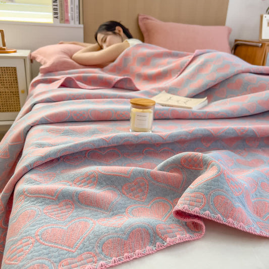 Love Print Pure Cotton Muslin Quilt