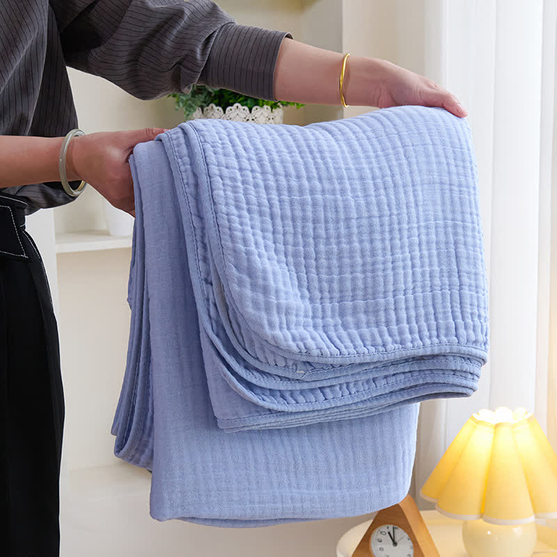 Solid Color Cotton Gauze Quilt