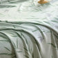 Green Bamboo Print Cooling Bedspread