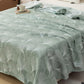 Artistic Green Ginkgo Cotton Gauze Quilt