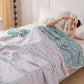 Plaid Tulip Cotton Gauze Reversible Quilt
