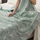Artistic Green Ginkgo Cotton Gauze Quilt