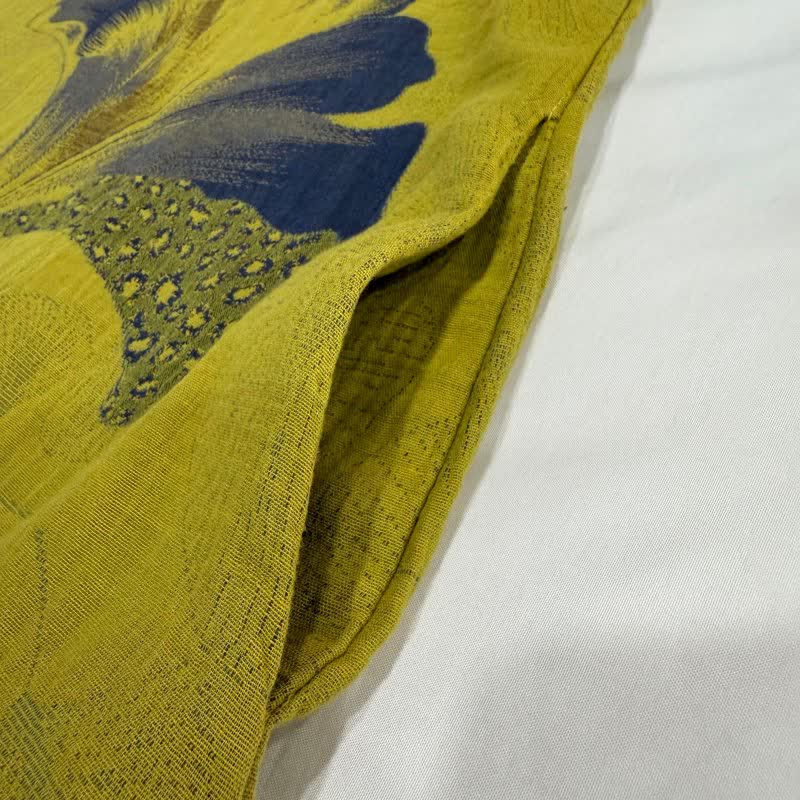 Ginkgo Leaf Print Cotton Cheongsam Nightgown - image 17