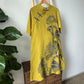 Ginkgo Leaf Print Cotton Cheongsam Nightgown - Yellow - L - image 11