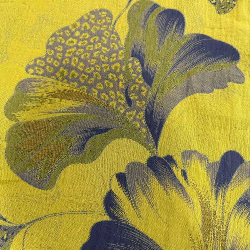 Ginkgo Leaf Print Cotton Cheongsam Nightgown - image 15