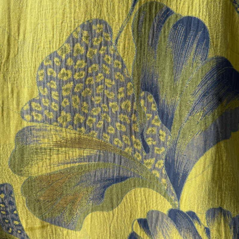 Ginkgo Leaf Print Cotton Cheongsam Nightgown - image 16