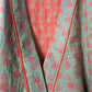 Orange Monstera Print Cotton Kimono Robe