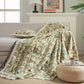 Tassel Floral Bird Soft Sofa Protector