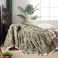 Green Floral Farmhouse Tassel Sofa Protector