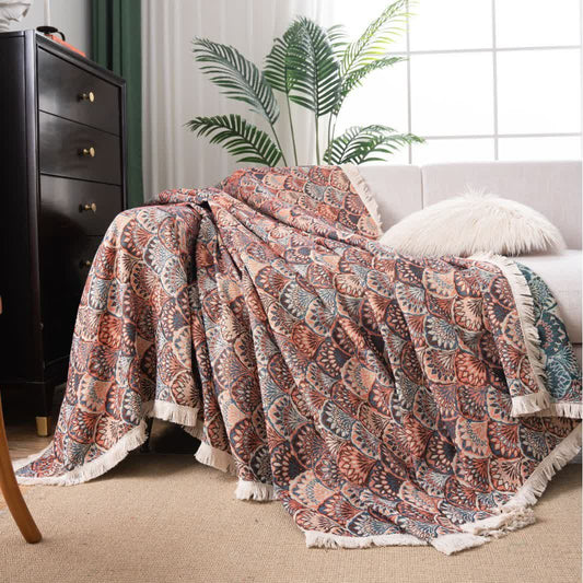 Art Deco-Inspired Tapestry Sofa Cover