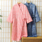 Subtle Floral Kimono Robe with Pocket