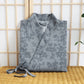Subtle Floral Kimono Robe with Pocket