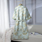 Unisex Peach Blossom Cotton Gauze Bathrobe