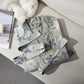 Unisex Duranta Flower Print Cotton Robe