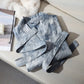 Unisex Blue Floral Cotton Gauze Bathrobe
