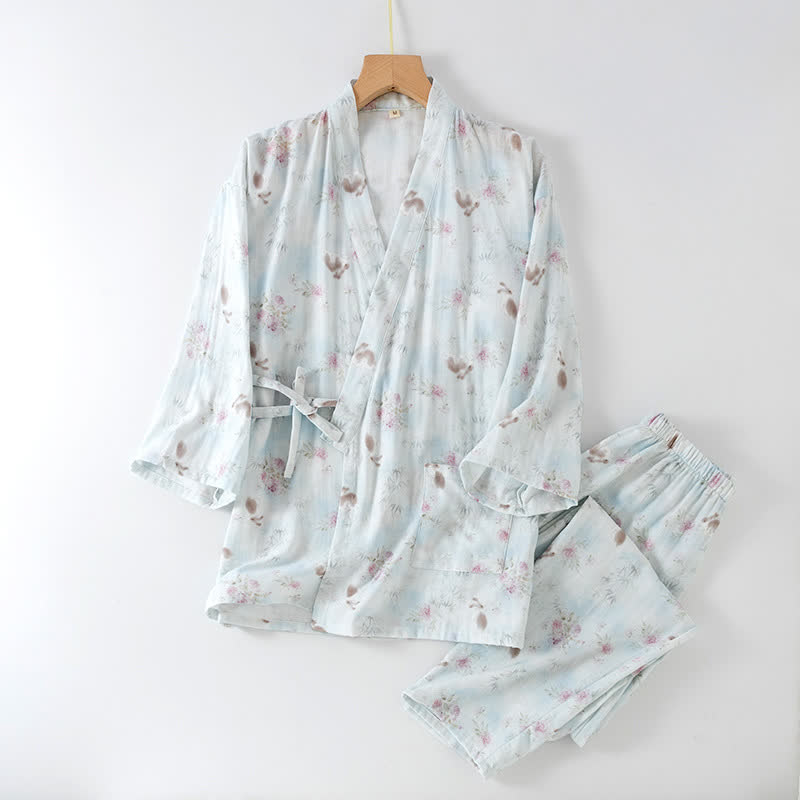 Bamboo Rabbit Cotton Gauze Japanese Pajamas