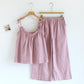 Solid Color Ruffle Cotton Camisole Pajamas - Pink - XL - image 16