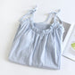 Ruffle Trim Cotton Camisole Nightdress