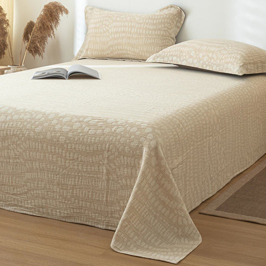 Leopard Pattern Textured Cotton Linen Bedspread - image 1