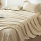 Houndstooth Textured Cotton Linen Bedspread